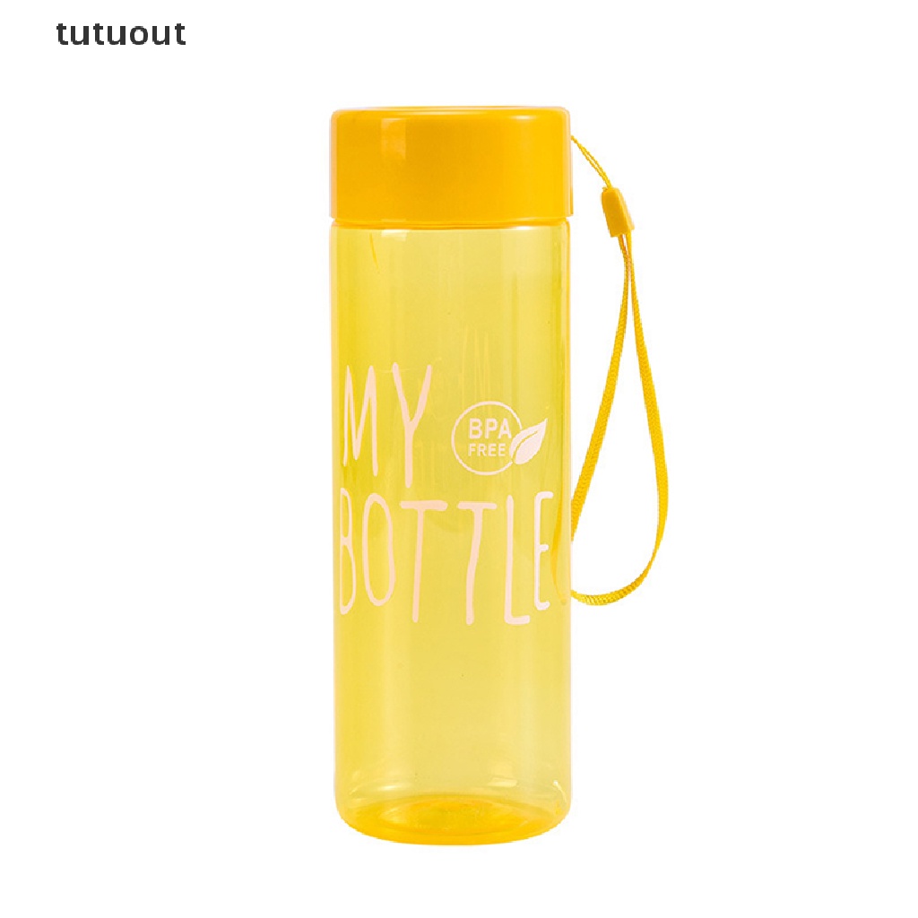 Bình Nước Thể Thao 500ml Bằng Nhựa Chống Rơi Có Dây Đeo