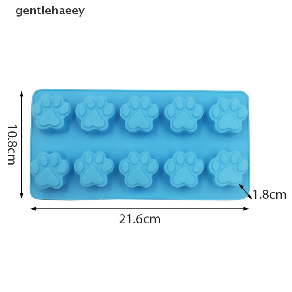 Khuôn Silicone Làm Bánh Hình Dấu Chân Chó / Mèo 10 Ngăn Tiện Dụng