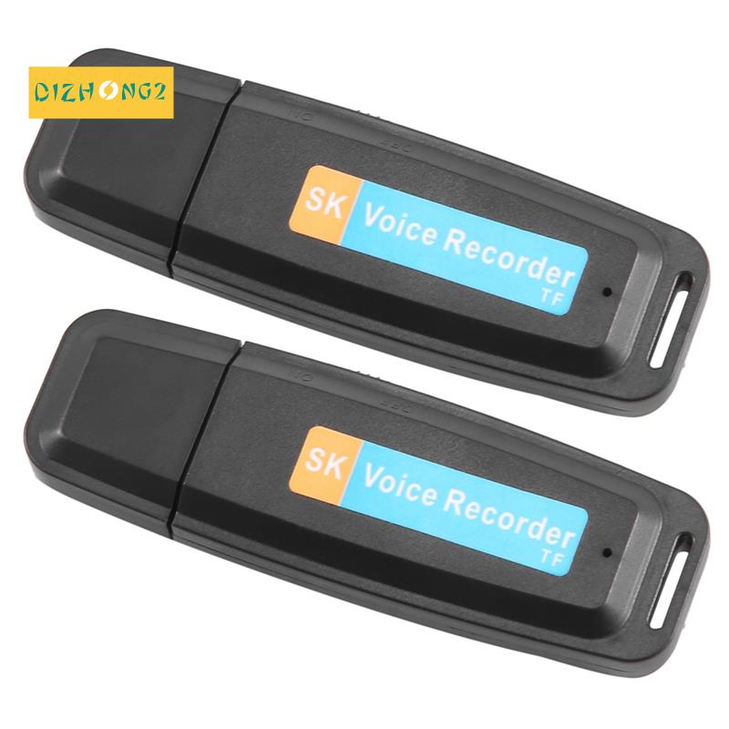 Bộ 2 Bút Ghi Âm Giọng Nói Kỹ Thuật Số Cổng Sạc USB 32GB Mini SD TF Chất Lượng Cao