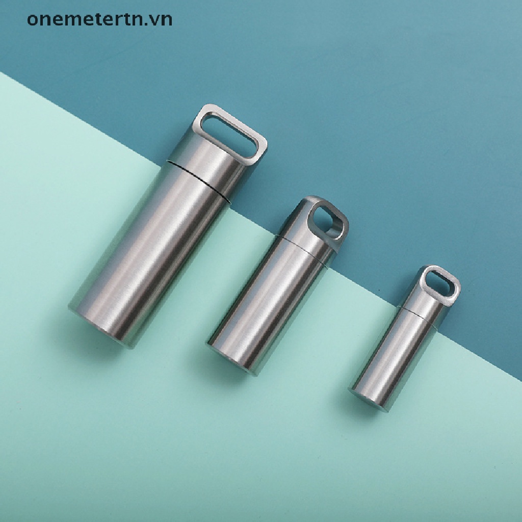 Hộp Đựng Thuốc Mini Bằng Thép Không Gỉ Chống Thấm Nước Tiện Dụng Mang Theo Du Lịch Cắm Trại