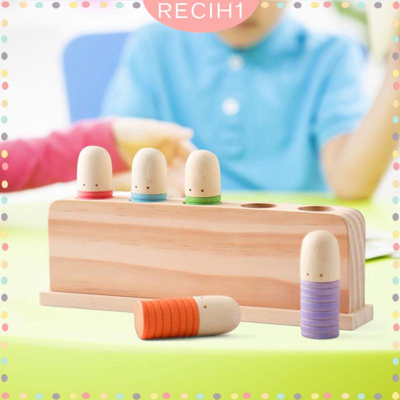 Bộ 5 Búp Bê Gỗ Màu Cầu Vồng Dành Cho Bé Trai Gái