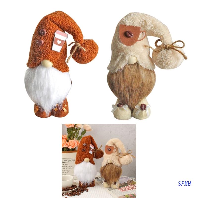 Set 2 Tượng Gnome Cà Phê Đứng Để Trang Trí