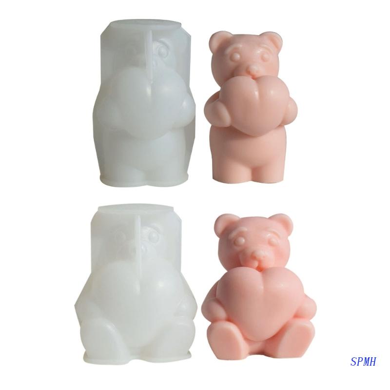 Khuôn Silicon Làm Bánh Hình Gấu 3D Dễ Thương