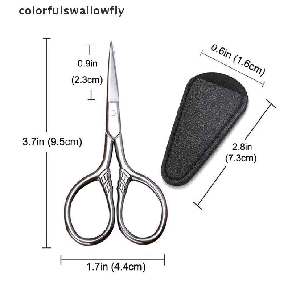 1 Kéo Cắt Lông Mày / Lông Mi / Mũi Bằng Thép Không Gỉ Nhiều Màu Sắc CSF