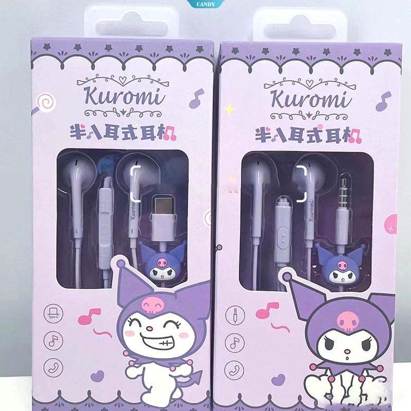 Tai Nghe Nhét Tai Giảm Tiếng Ồn Giắc Cắm 3.5mm Sanrio Cinnamoroll Kuromi Mymelody