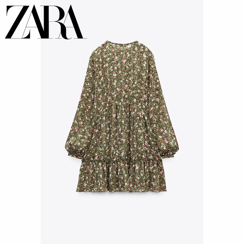 Zara Đầm In Hoa Thời Trang Dành Cho Nữ