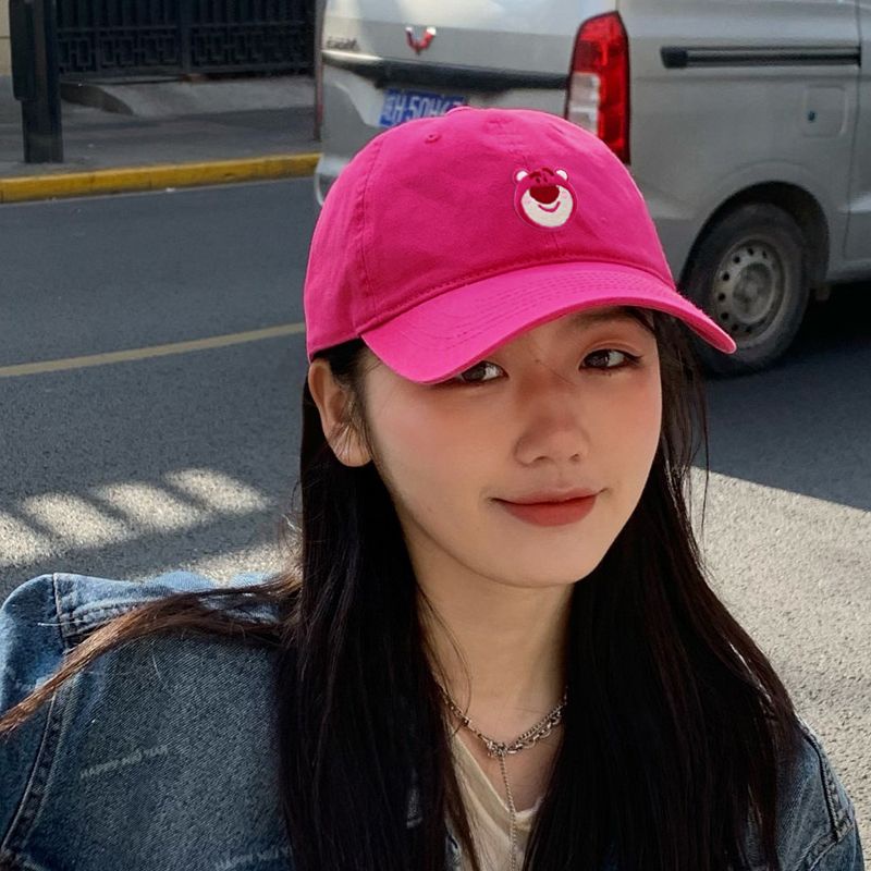 SUNNYCOLOR  mũ mũ lưỡi trai nữ Nguyên tố gấu dâu tây Có vẻ như khuôn mặt nhỏ  Độc đáo Thời trang Thanh lịch Chất lượng cao A21O01K 36Z230909