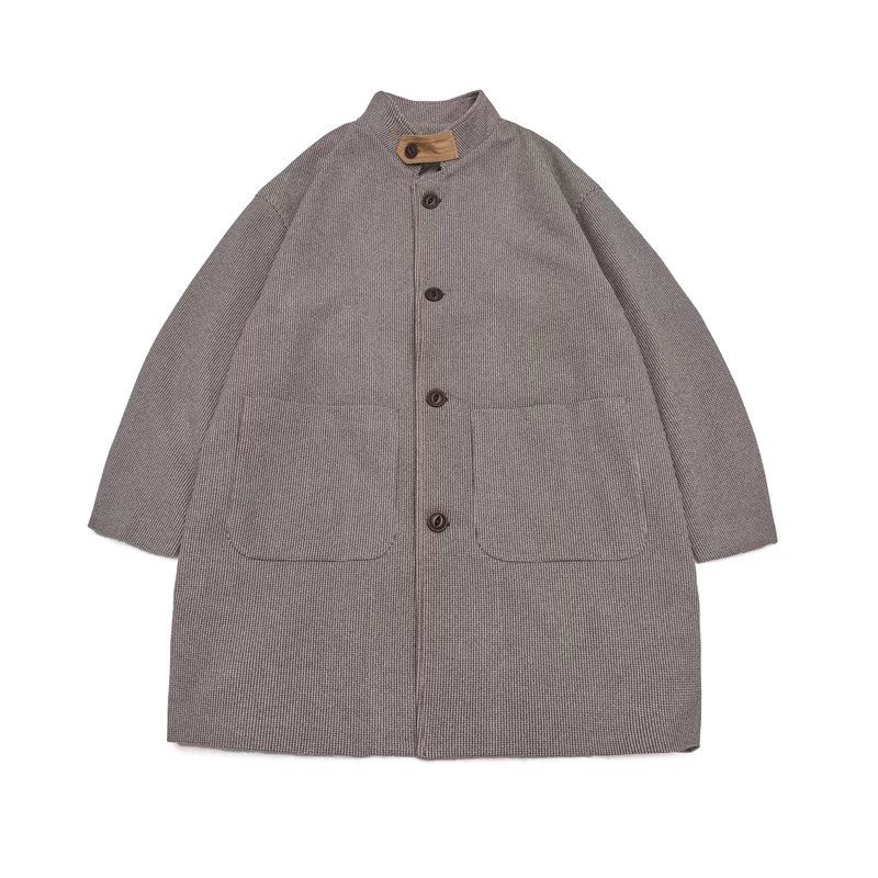 Áo Khoác Cổ Đứng Dáng Rộng Phong Cách Retro Mùa Xuân Thu Cao Cấp