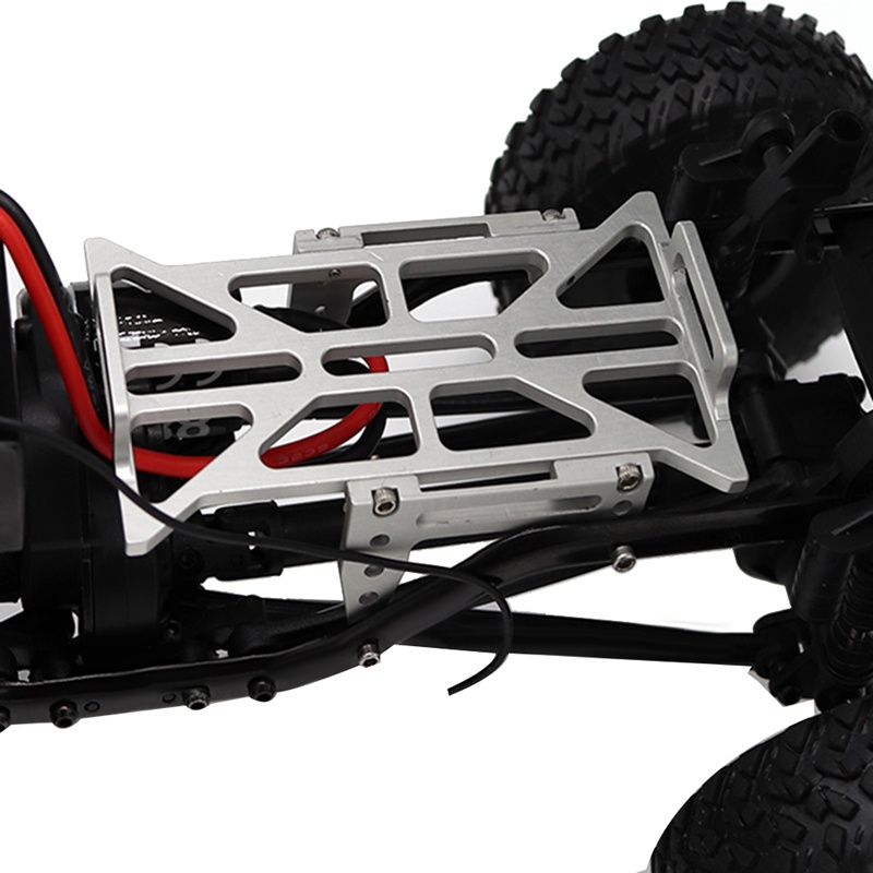 1 Bộ Khung Giữ Pin Bằng Kim Loại Màu Bạc Cho Xe Điều Khiển Từ Xa Axial SCX24 1 / 24