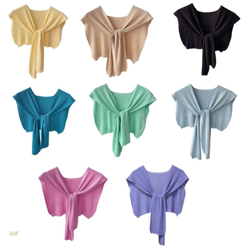 Khăn Choàng Vai Dệt Kim Màu Sắc Ngọt Ngào Thanh Lịch Cho Nữ