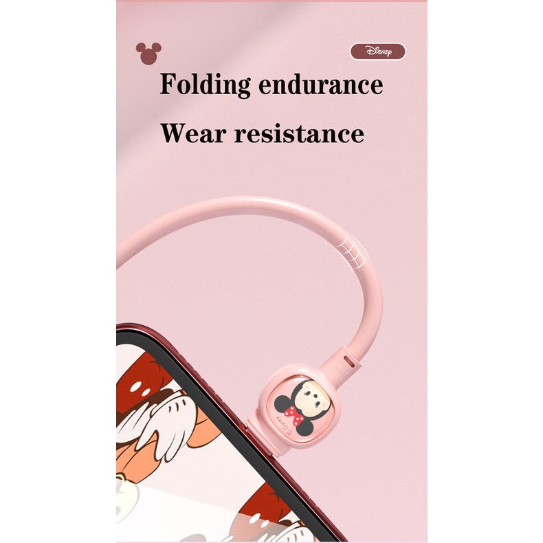 Cáp Sạc Nhanh 5A Hình Gấu Dâu Tây Dễ Thương Cho iPhone Android Type C