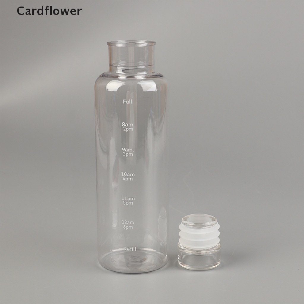 < Cardflower > Bình Nước Trong Suốt Dung Tích Lớn Có Thang Đo Thời Gian Sáng Tạo