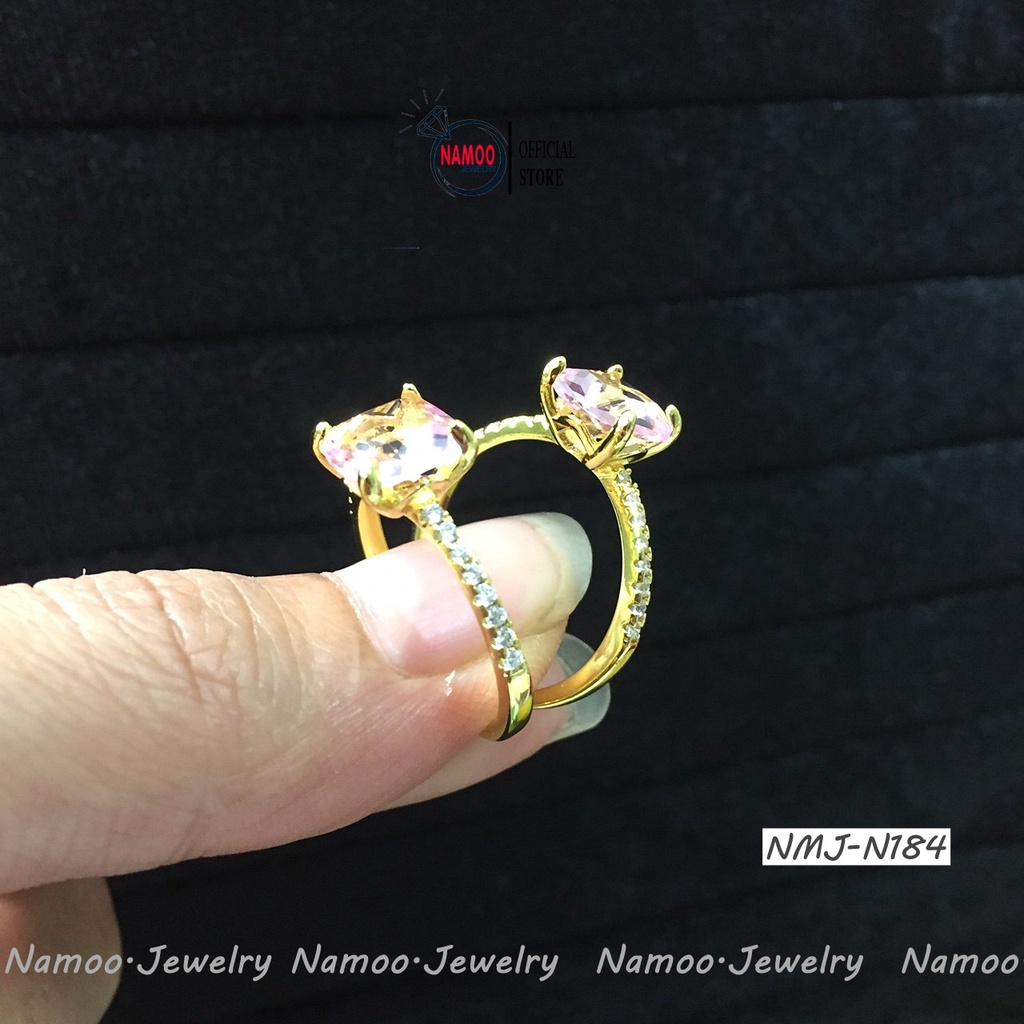 Nhẫn Nữ Đính Đá Hồng NMJ N184 Cực Xinh Cho Nàng