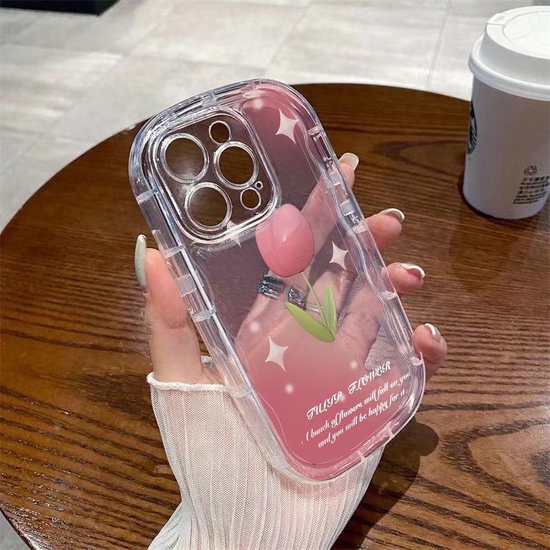 ✅Ốp Điện Thoại Dẻo Trong Suốt Họa Tiết Hoa Tulip Chống Sốc / Bụi Bẩn Cho Iphone xs / iPhone14 / 12promax xr1378p11
