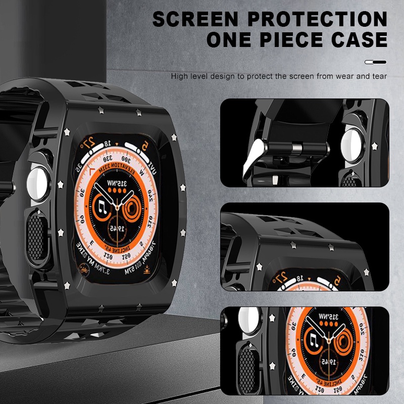 Dây Đeo TPU + Vỏ Bảo Vệ Cho iWatch Ultra 49mm 49mm