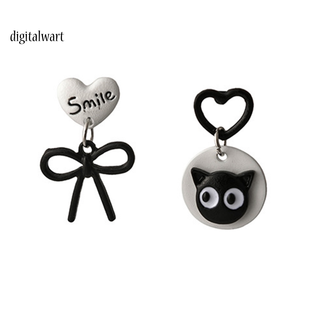 Kỹ Thuật Số| 1 Đôi Bông Tai Hình Mèo Hoạt Hình Siêu Nhẹ Không Gây Dị Ứng