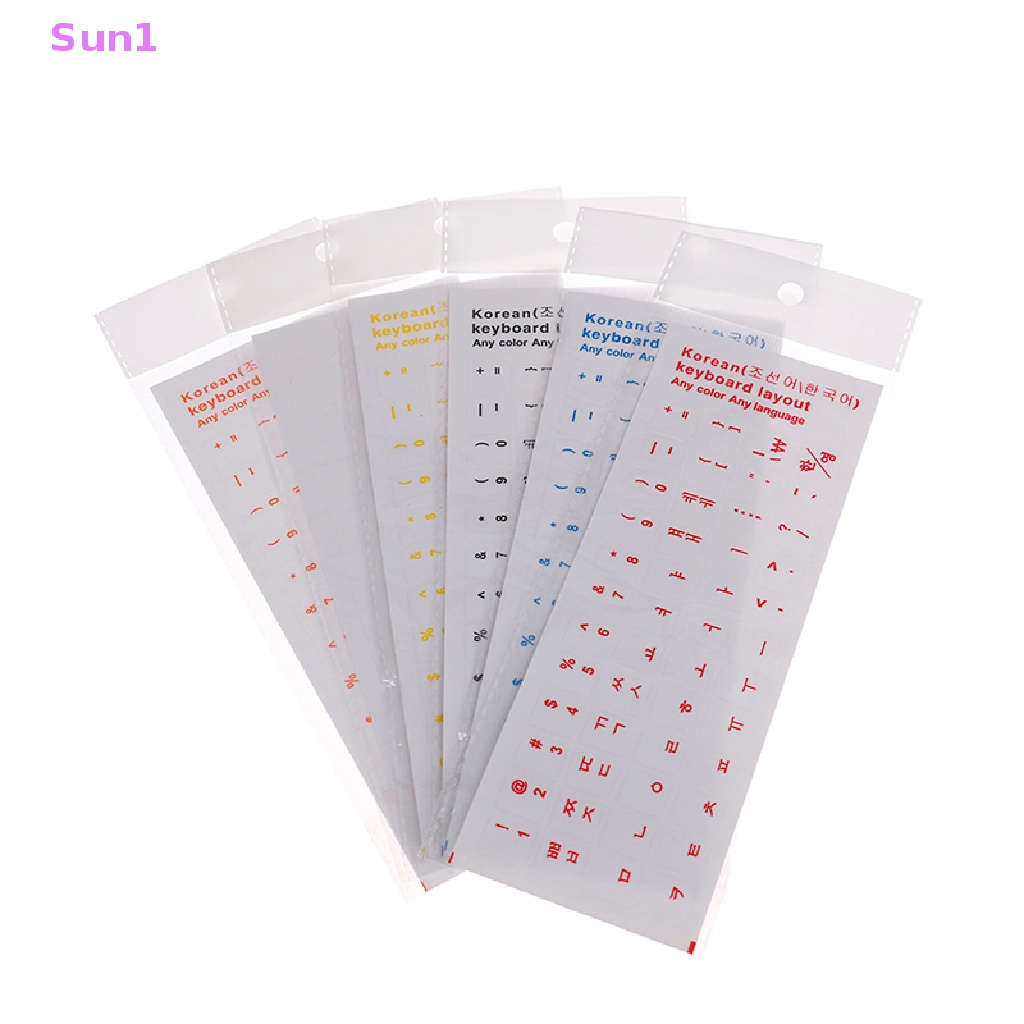 Miếng Dán Bàn Phím Trong Suốt Chống Mòn In Chữ Hàn Quốc Sun1 &gt;