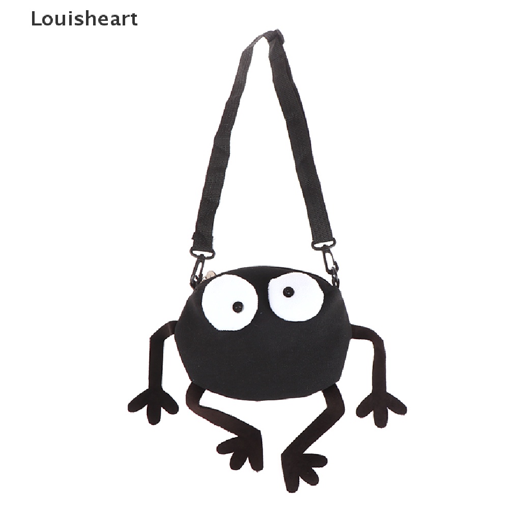 Túi Đeo Chéo Vai Louisheart Vải Canvas Hình Đôi Mắt To Dễ Thương Dành Cho Nữ