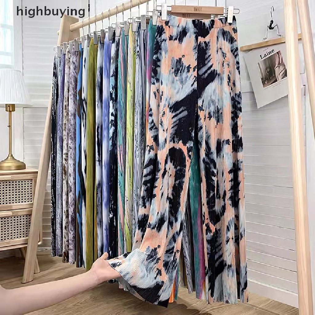 Quần Ống Rộng Lưng Cao Màu Sắc Kẹo Ngọt Thời Trang Mùa Hè Cho Nữ