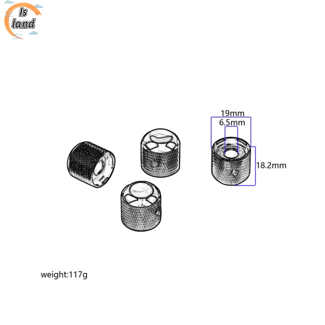 Set 4 Nút Chỉnh Âm Lượng Cho Đàn Guitar Điện Kèm Tua Vít