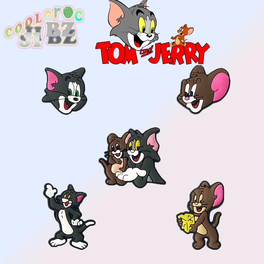 Dép Crocs Bằng Cao Su PVC Mềm Hình Tom Và Jerry Cho Bé