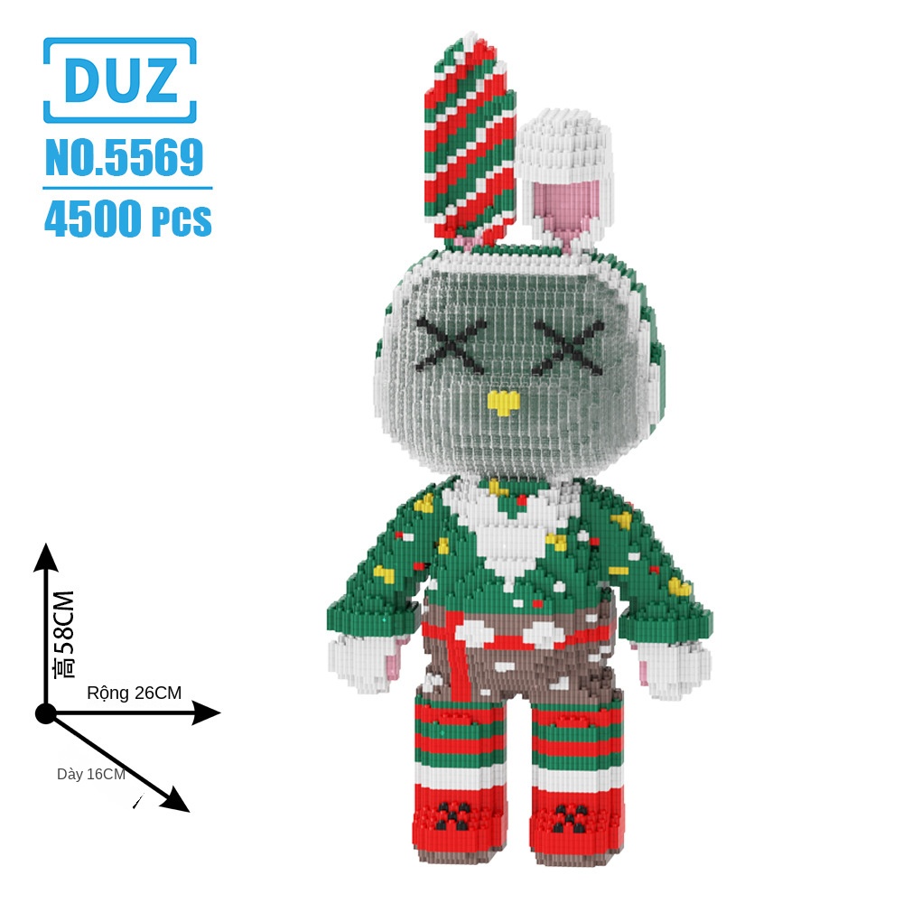 Bộ Đồ Chơi Lắp Ráp Hình Gấu / Người Tuyết / Ông Già Noel Nhỏ Xinh