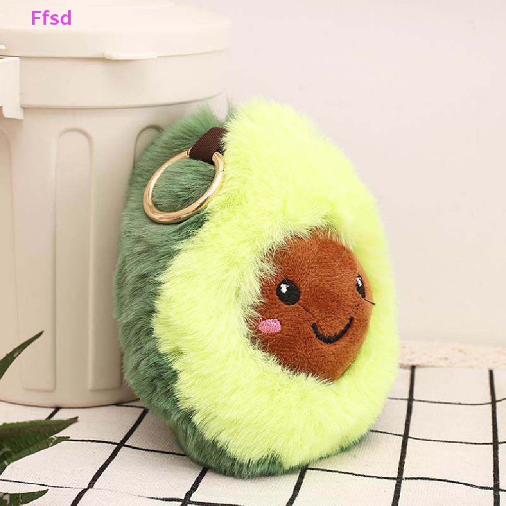 {Ffsd} Móc Khóa Hình Quả Bơ Nhồi Bông Mặt Cười Dễ Thương Trang Trí Ba Lô Học Sinh * Bán Chạy