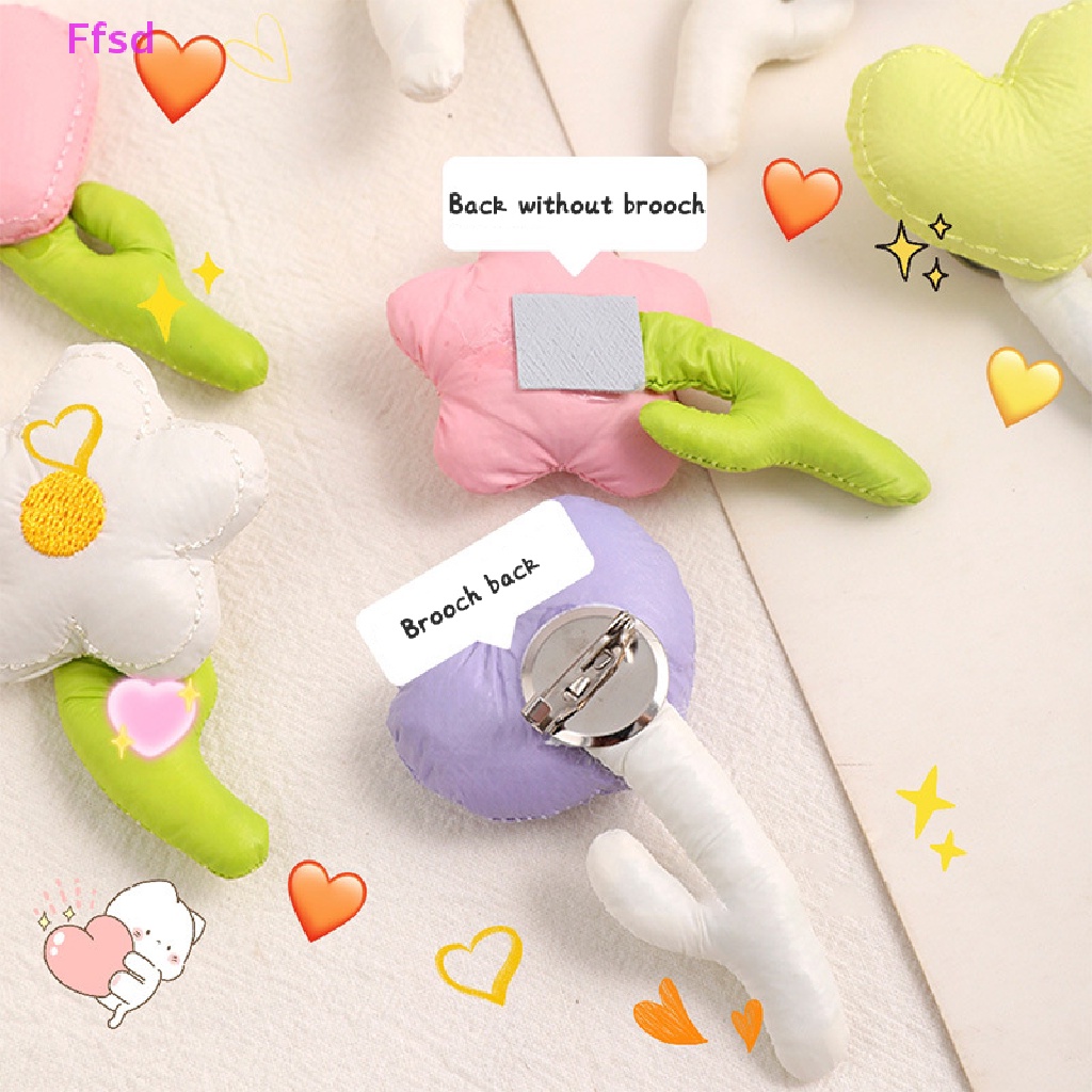 {Ffsd} Trâm Cài Áo Vải Hoa Tình Yêu Bán Sỉ Dễ Thương Trang Trí Túi Xách * Bán Chạy