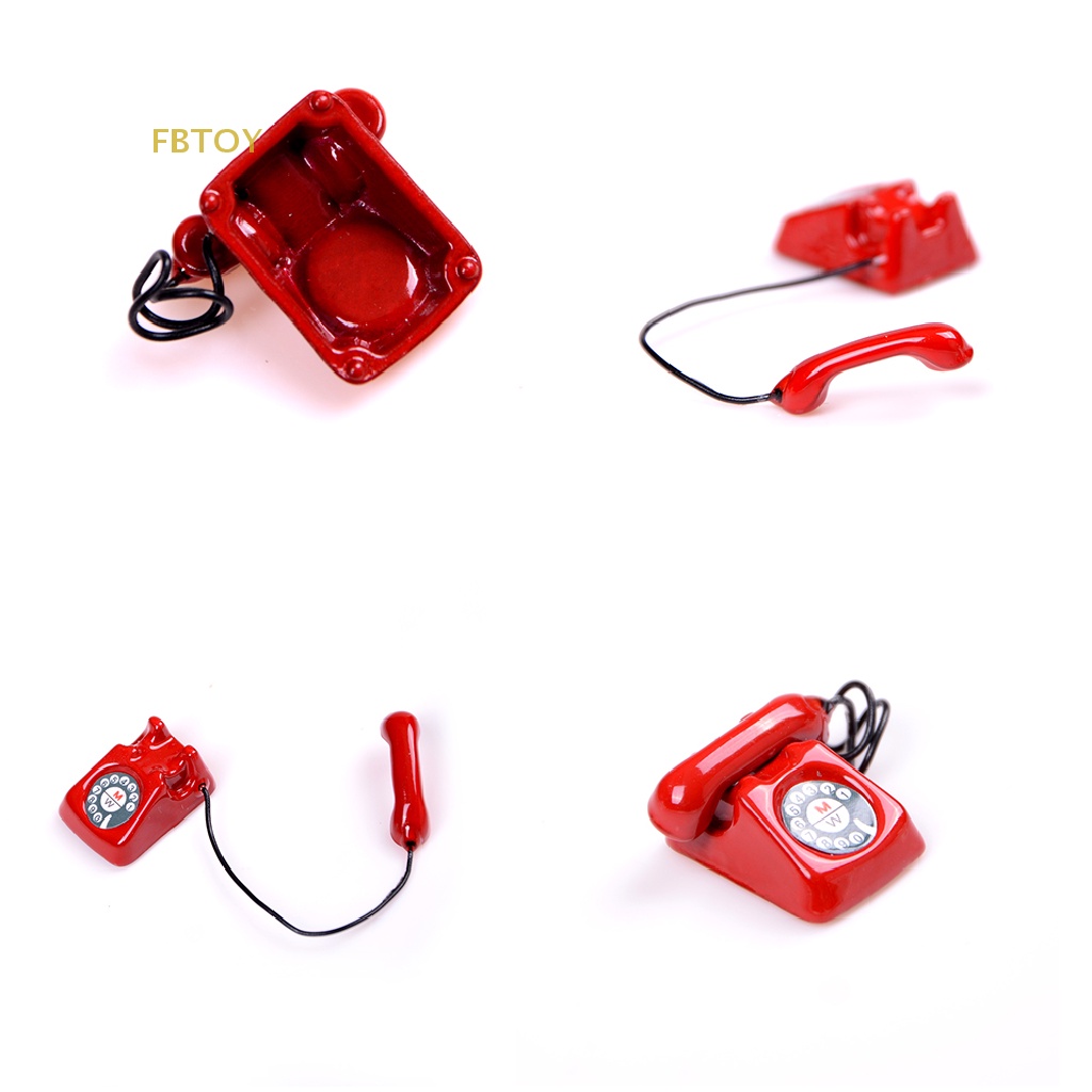 Điện Thoại Để Bàn Phong Cách Cổ Điển Tỉ Lệ 1: 12 Cho Nhà Búp Bê