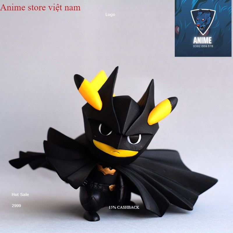 Mô hình Pikachu Cosplay BatMan - Mô hình Pokemon