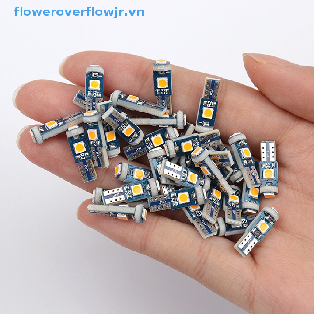 5 Bóng Đèn Led 12V T5 3030 Gắn Bảng Điều Khiển Xe Hơi