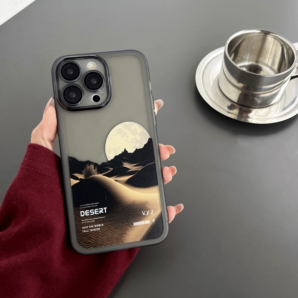 Ốp Điện Thoại TPU Dẻo Trong Suốt Họa Tiết Phong Cảnh Thời Trang Cho iPhone 13 12 14 11 Pro Max XR X / XS