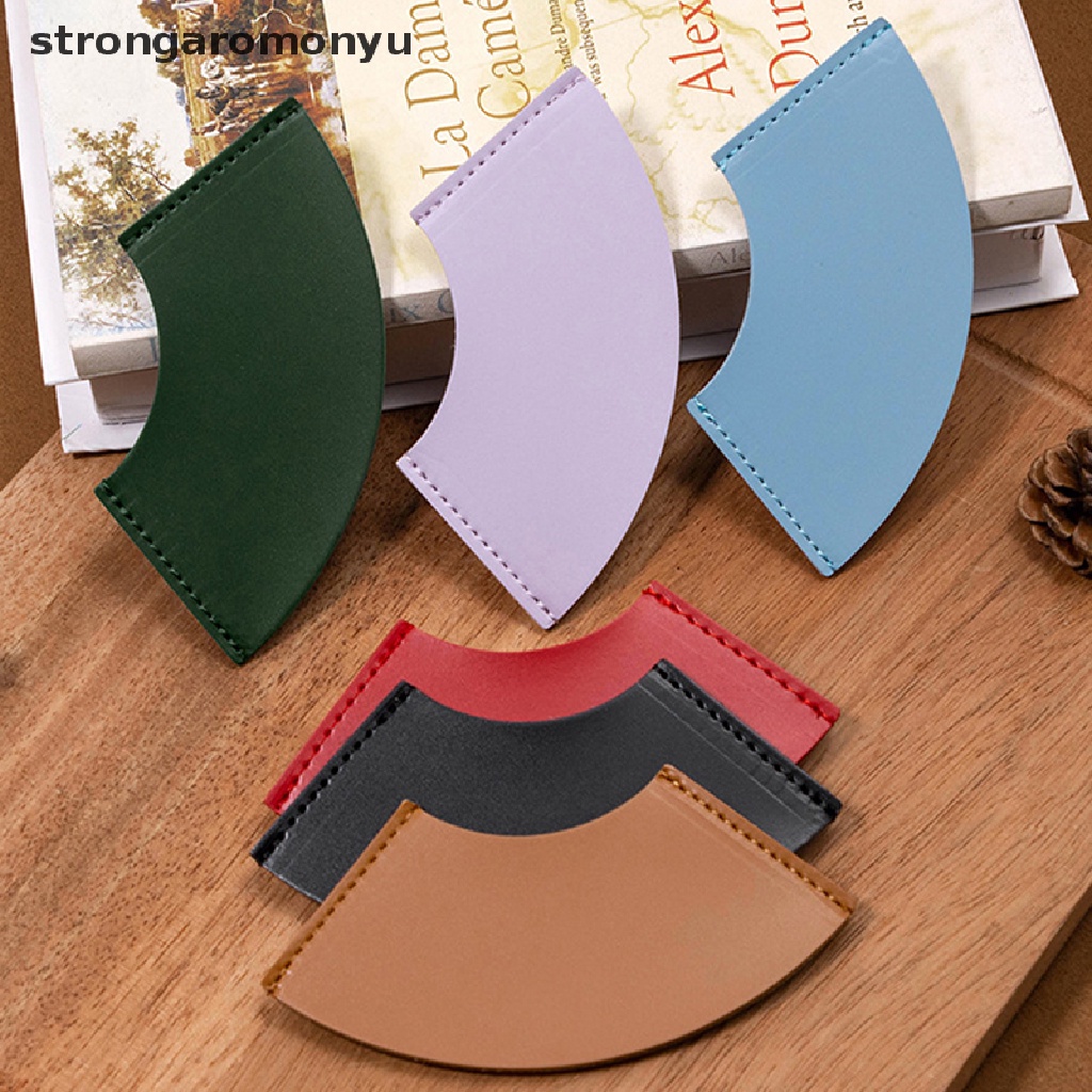 Thẻ Đánh Dấu Trang Sách Bằng Da Hình Quạt Mini Cổ Điển Dùng Làm Quà Tặng Cho Học Sinh