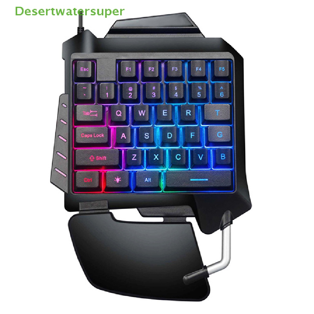 Bàn Phím Cơ Gaming Một Tay Cầm Nhỏ Gọn Có Đèn Nền RGB