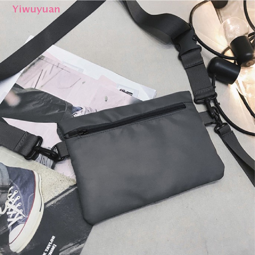 Túi Đeo Chéo Nylon Màu Trơn Chống Thấm Nước Đựng Điện Thoại Thời Trang Cho Nam Và Nữ