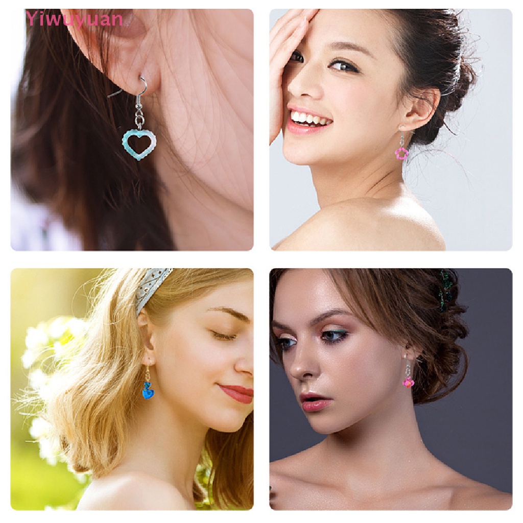 < Yiwuyuan > Khuôn Silicon Làm Mặt Dây Chuyền / Bông Tai DIY Hình Mặt Trăng / Ngôi Sao / Đầu Thỏ / Lắc Đầu