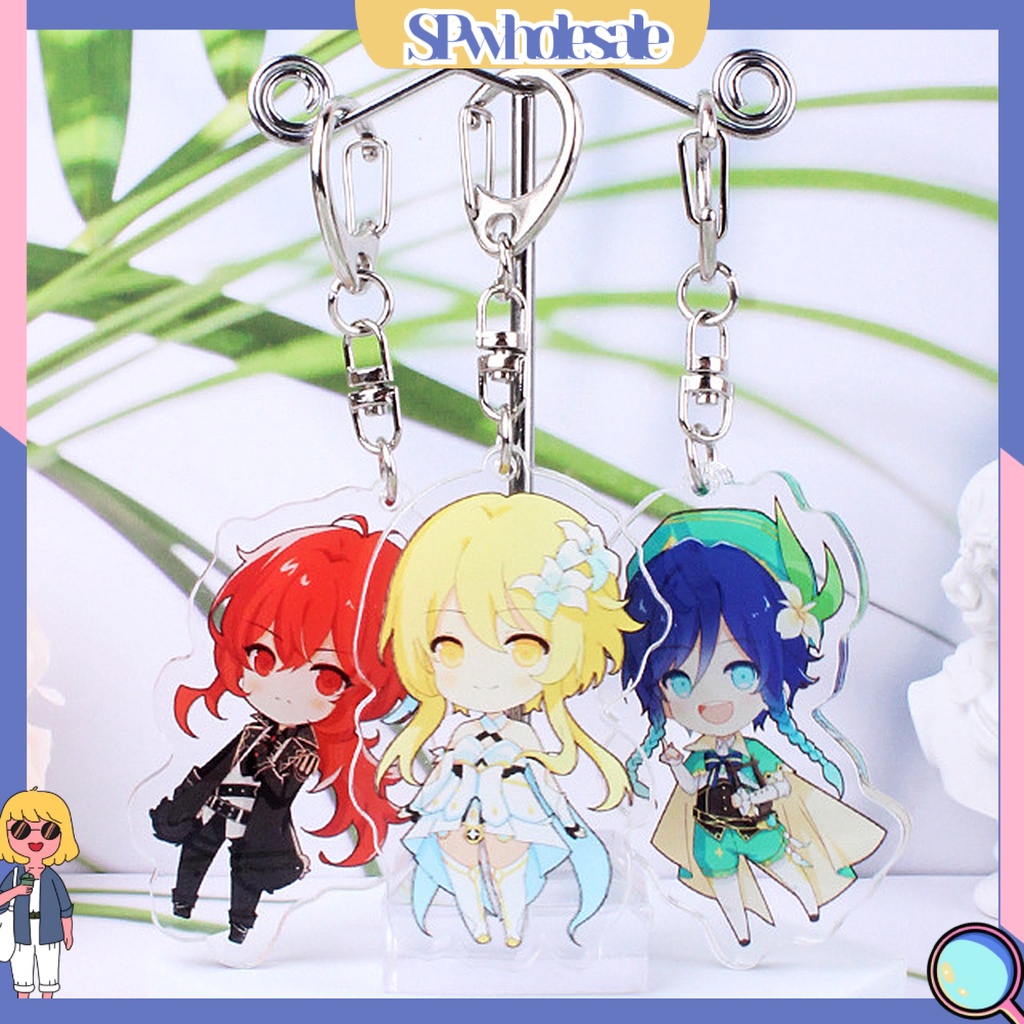 <SPwholesale> Móc Khóa Thiết Kế Nhân Vật Anime Tinh Tế Trọng Lượng Nhẹ Trang Trí Cho Nữ