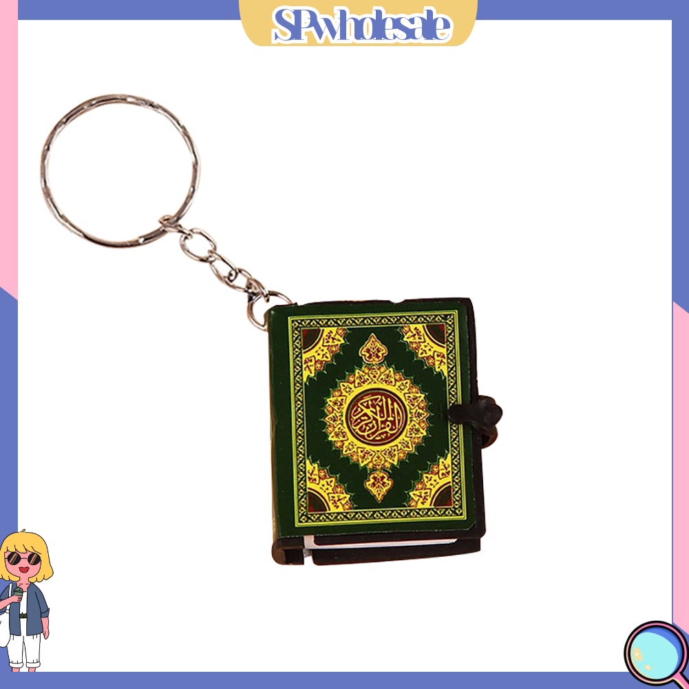 &lt;SPwholesale&gt; Móc Chìa Khóa Mini Quran Ả Rập Treo Túi Xách Quà Sinh Nhật Cho Nam Và Nữ