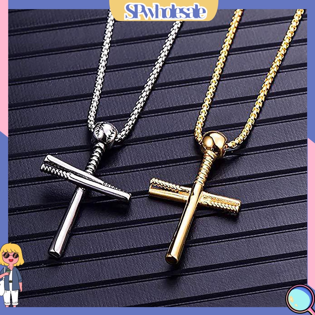 <SPwholesale> Vòng cổ Mặt Thánh Giá Chống Trầy Xước Trọng Lượng Nhẹ Giải Trí Hàng Ngày Cho Nam