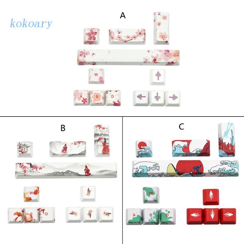 Bộ Phím Rời PBT 6.25u Esc 12 Phím Cho Máy Tính Cherry / Girl in Red / Sea Rhythe Th