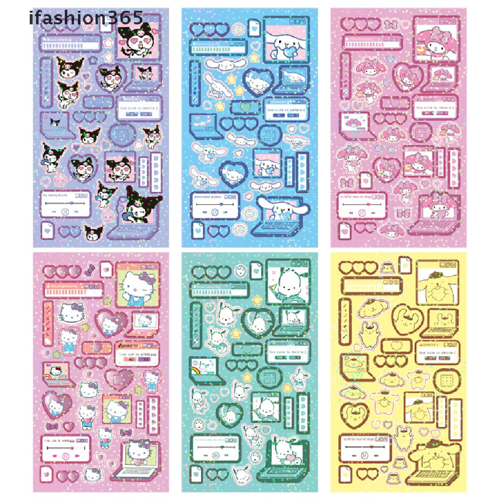 Miếng Dán Trang Trí Hình Sanrio Cinnamoroll Melody Girl Dễ Thương Diy ifashion365