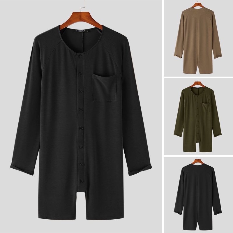 Incerun Rắn Đan Góc Phẳng Áo liền quần