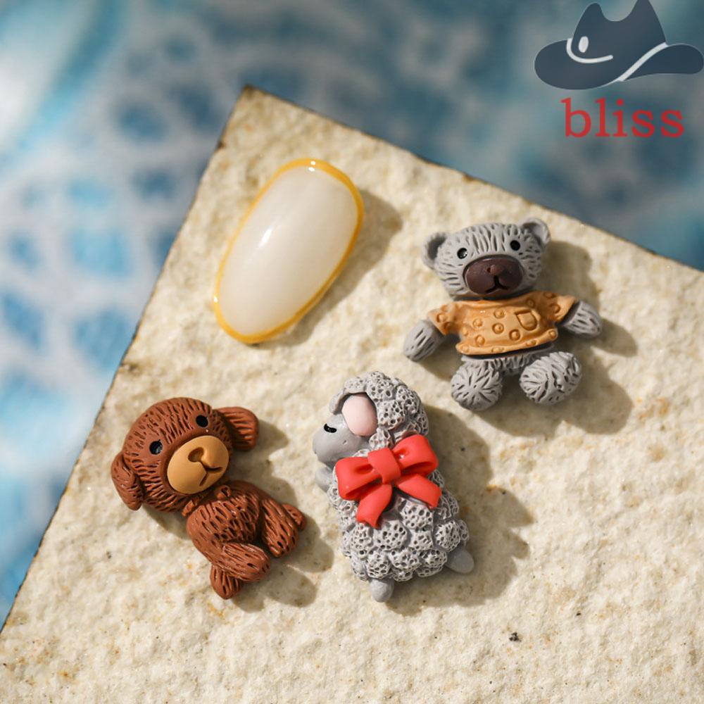 Phụ Kiện Trang Trí Móng Tay / Điện Thoại Họa Tiết Động Vật Hoạt Hình 3D DIY