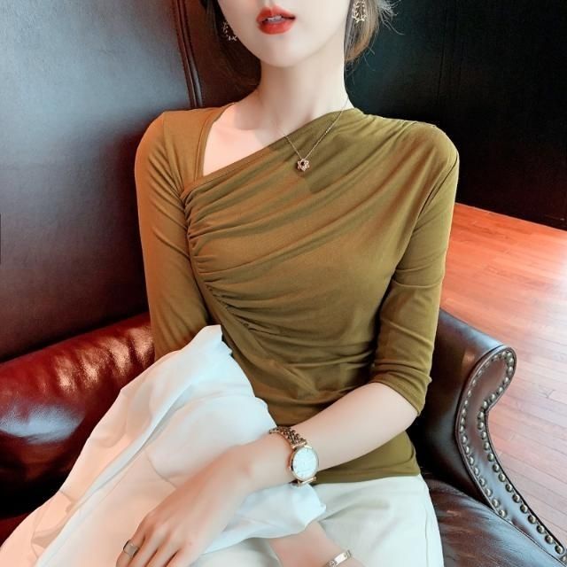 Áo Thun Nữ Tay Lửng Vạt Bầu