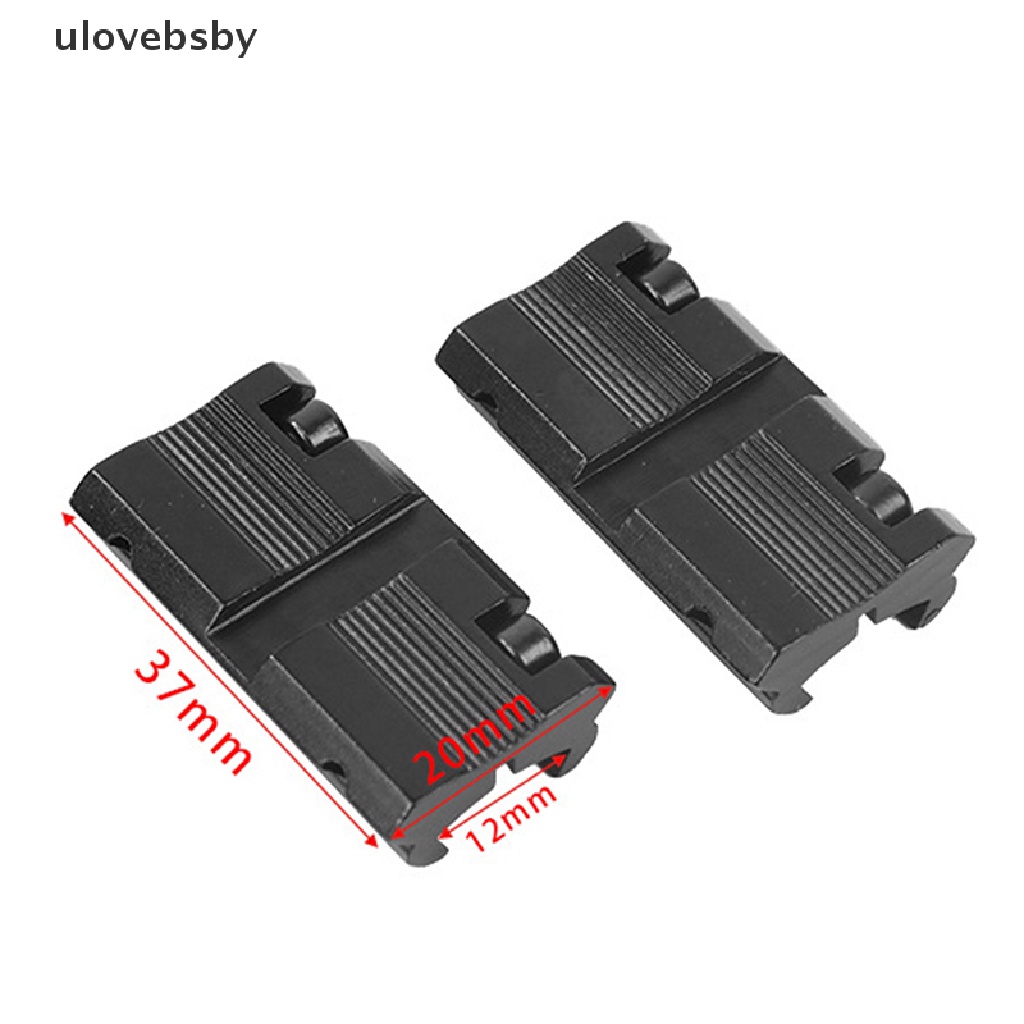 Ulovebsby 2pcs adapter mount base 11mm dovetail 20mm weaver picany rail vn