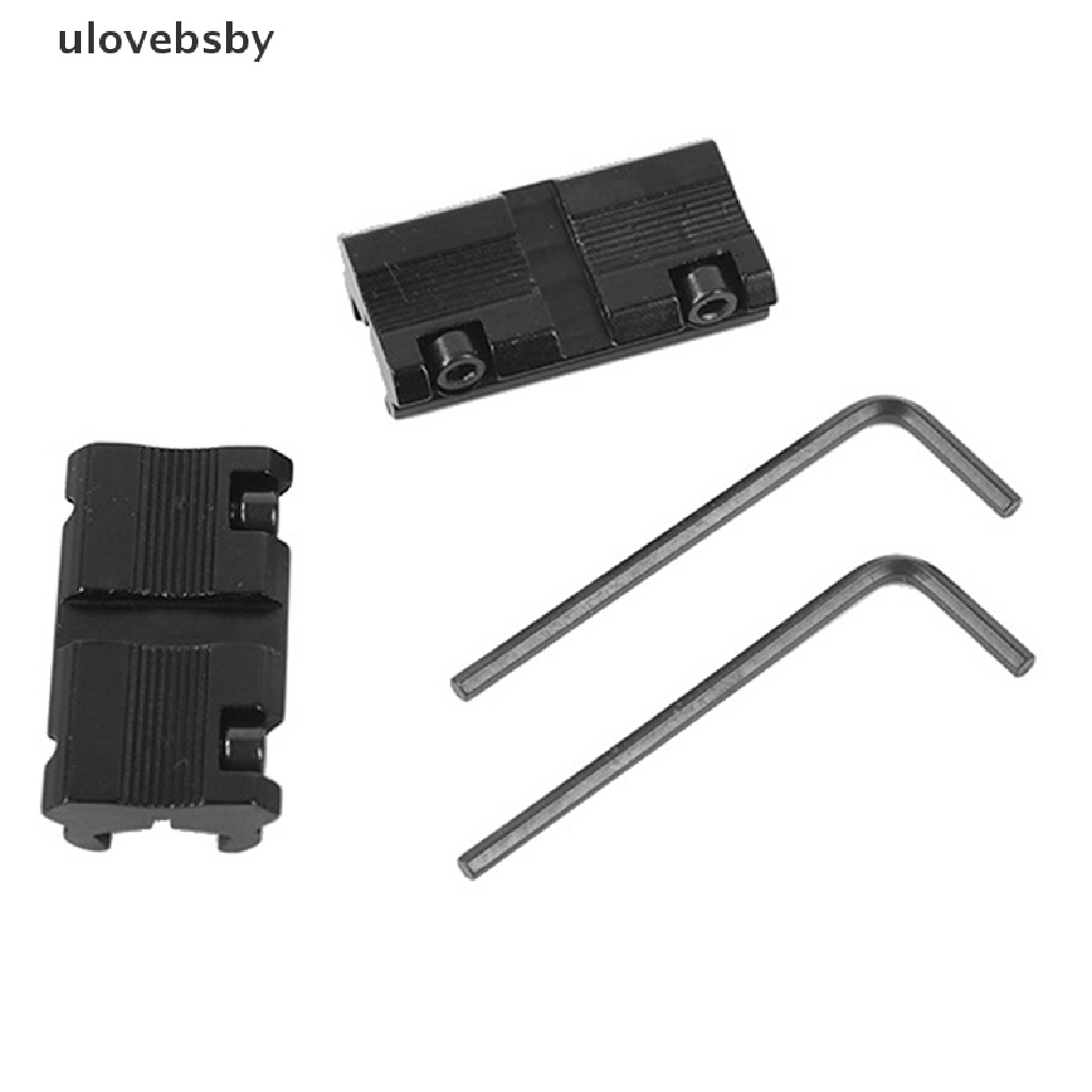 Ulovebsby 2pcs adapter mount base 11mm dovetail 20mm weaver picany rail vn
