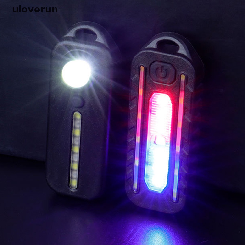 Uloverun Đèn Pin Bóng LED Đeo Vai Ánh Sáng Xanh Đỏ Cảnh Sát Có Kẹp Sạc USB An Toàn Cho Xe Đạp vn