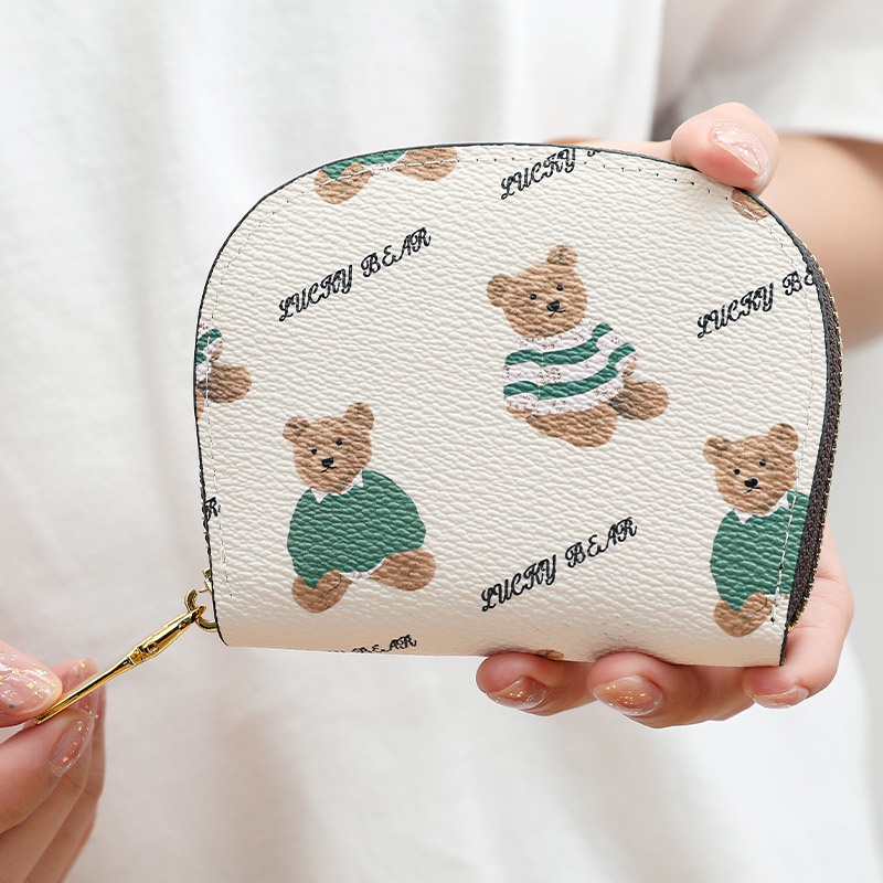 Ví Đựng Thẻ Có Khóa Kéo Thiết Kế Nhỏ Nhắn Xinh Xắn Dành Cho Nữ