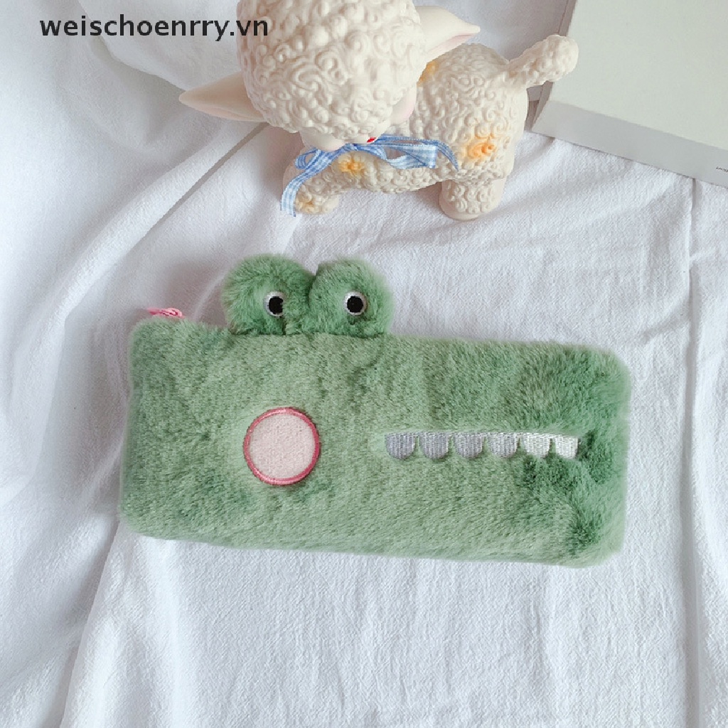 Túi Đựng Bút Bằng Lông Nhung Sức Chứa Lớn Họa Tiết Hoạt Hình