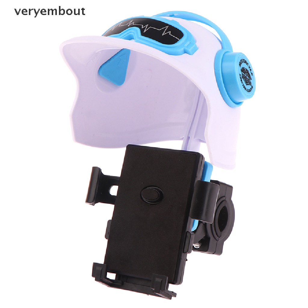 Giá Đỡ Điện Thoại Gắn Kính Chiếu Hậu Xe Đạp Hình Nón Bảo Hiểm Chống Mưa Nắng